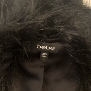 Bebe faux fur black vest